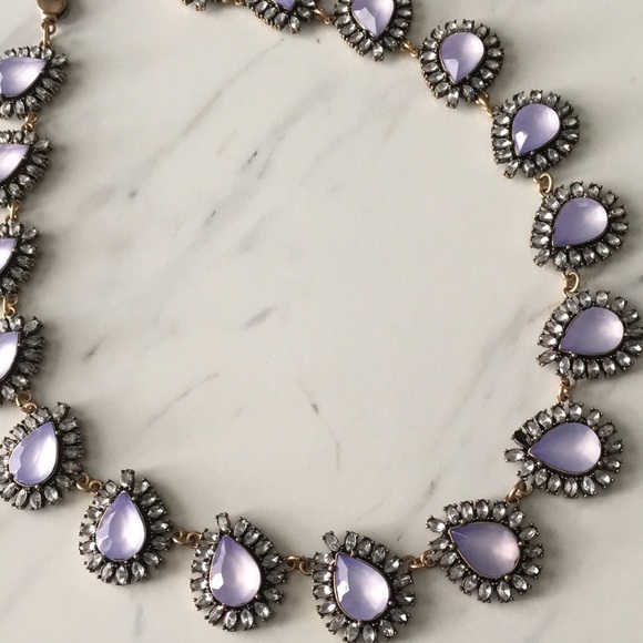 Jewelry - Lavender and Sparkle Teardrop Necklace
